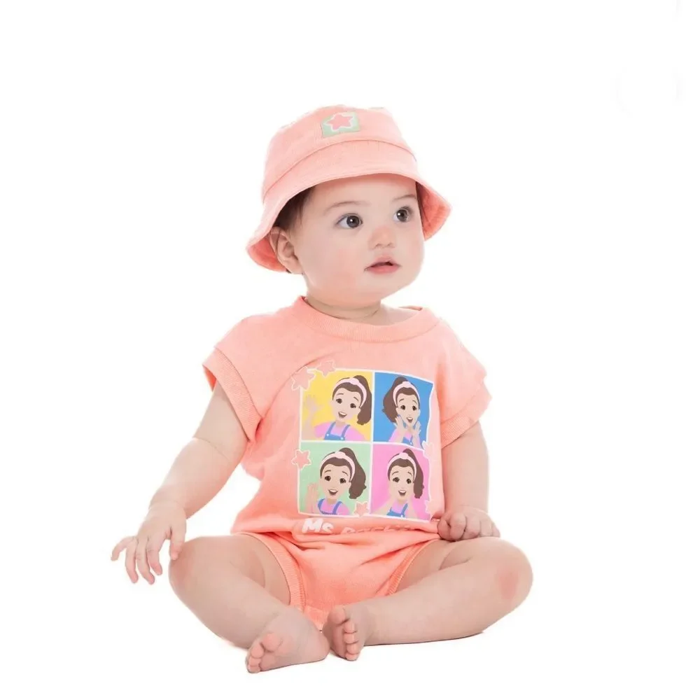 Baby Bodysuit Romper Sun Hat 6-Piece Set Size 6-9M